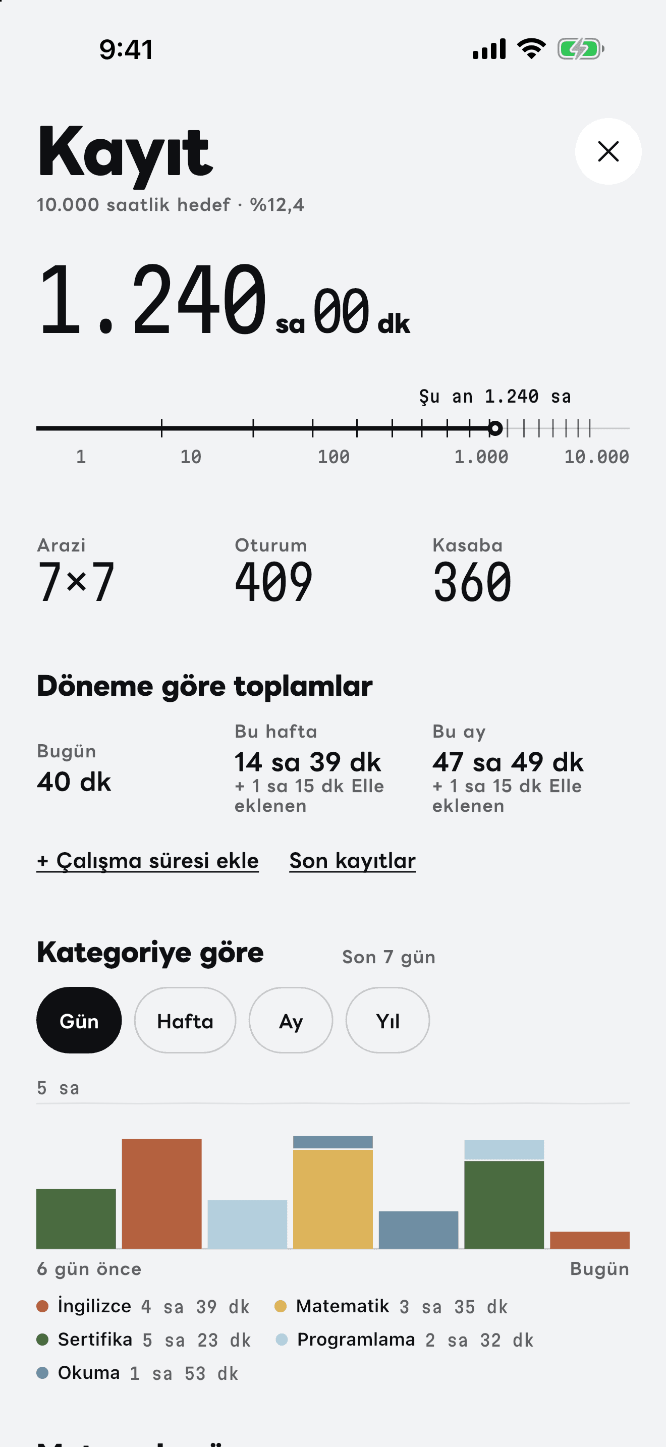 Uygulamanın “Kayıt” ekranı.